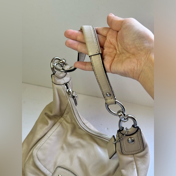 Coach Kristin Crossbody M1275-F22306 Ivory Leather Hobo Bag - Picture 6 of 13